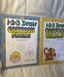 1-2-3 Draw Bundle. Cartoon Faces & Cartoon Wildlife
