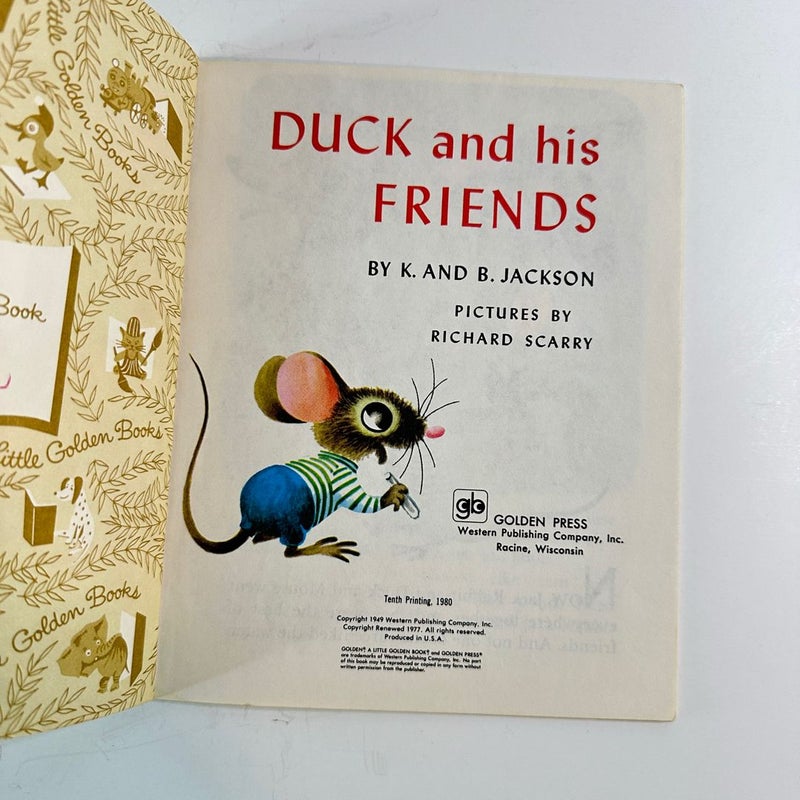 Duck and His Friends-Little Golden Book 1980