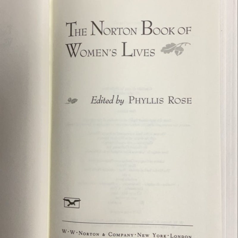 The Norton Book of Women's Lives