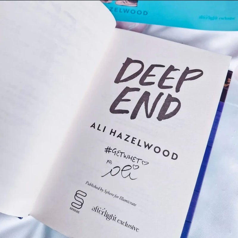 Deep End by Ali Hazelwood Signed Alternative Dust Jacket Hardcover Book NEW