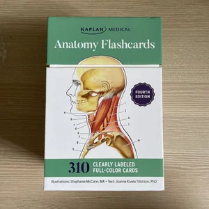 Anatomy Flashcards: 300 Flashcards with Anatomically Precise Drawings and Exhaustive Descriptions + 10 Customizable Bonus Cards and Sorting Ring for Custom Study