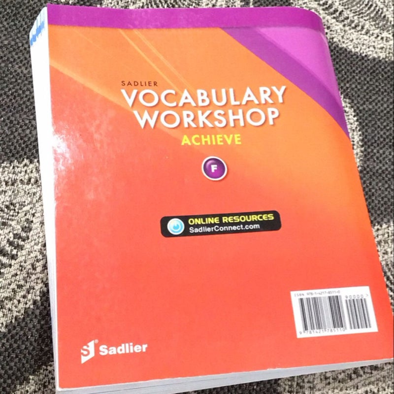 Sadlier Vocabulary Workshop Achieve - Level F