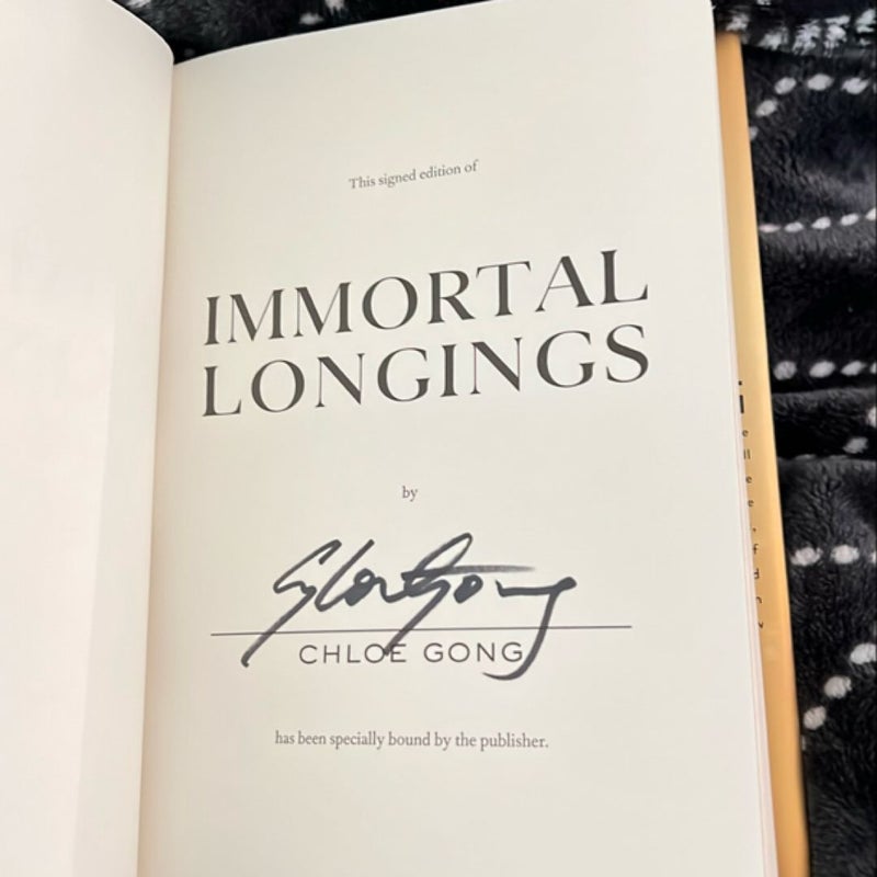Signed Immortal Longings