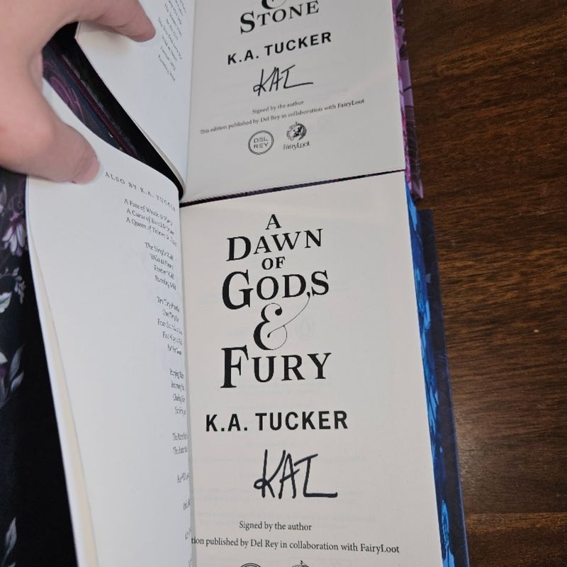HAND SIGNED* Fairyloot Fate & Flame Series