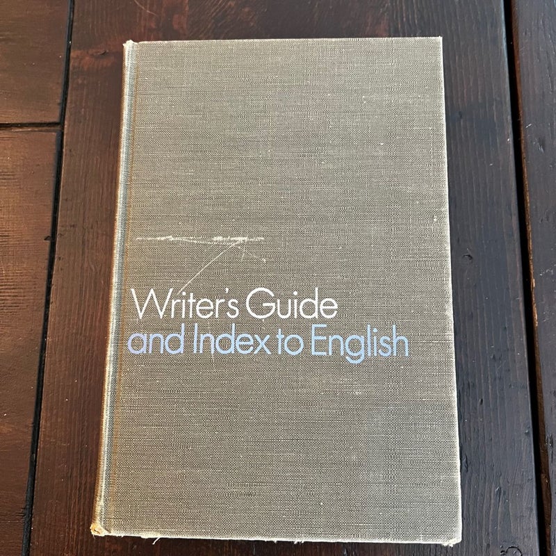 Writer’s Guide and Index to English