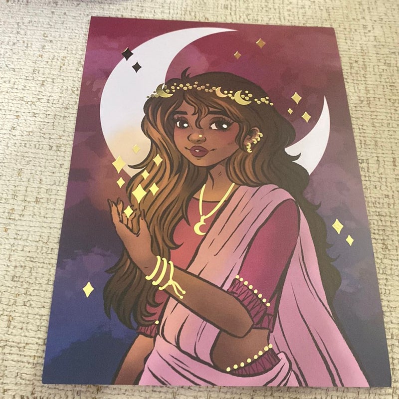 The Star touched queen art print 