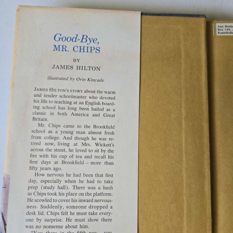 Good-Bye Mr Chips vintage hardcover