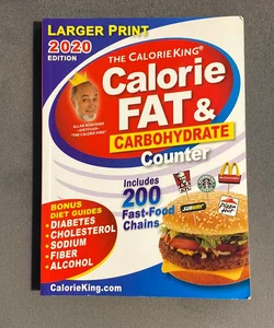 CalorieKing 2020 Larger Print Calorie, Fat and Carbohydrate Counter