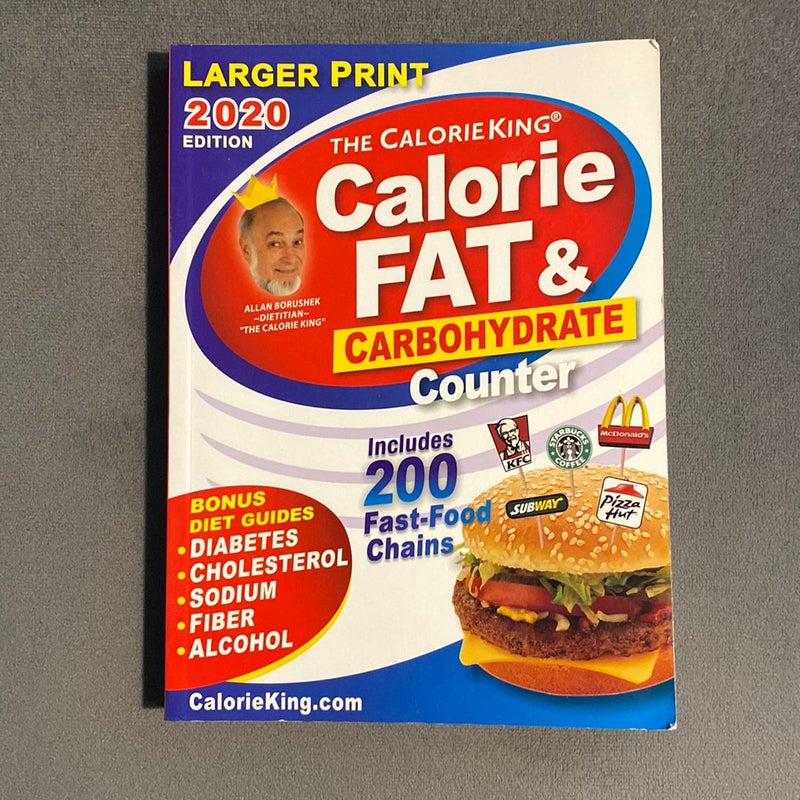 CalorieKing 2020 Larger Print Calorie, Fat and Carbohydrate Counter