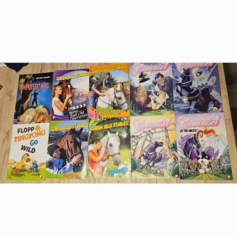 Ten Kids Horse Comics Lot with Horse Posters