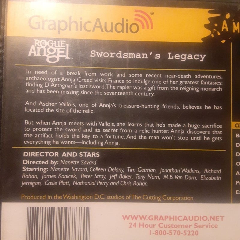 Rogue Angel 15 Swordsman's Legacy Graphic Audio book cd 