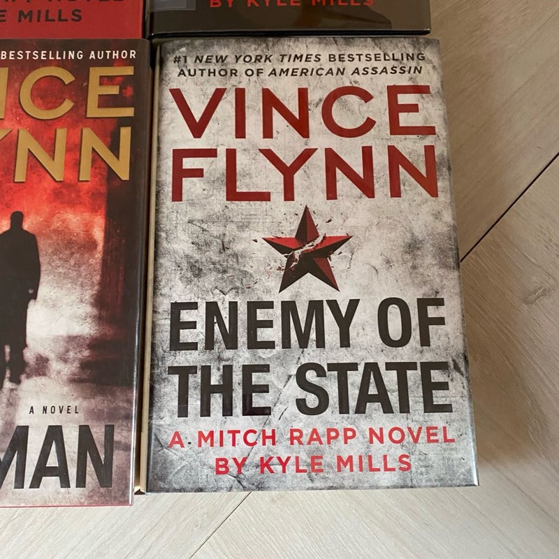 Lot Of Four (4) Vince Flynn Hardcover ExLibrary Books - 1st Edition - Mich Rapp