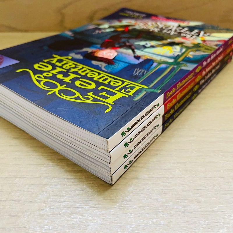 Eerie Elementary Bundle-Lot of 4; The Locker Ate Lucy (2), The Science Fair is Freaky (4), Sam Battles the Machine (6), The Art Show Attacks (9)