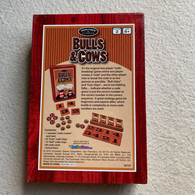 Bulls & Cows - the Original Code-Breaking Game