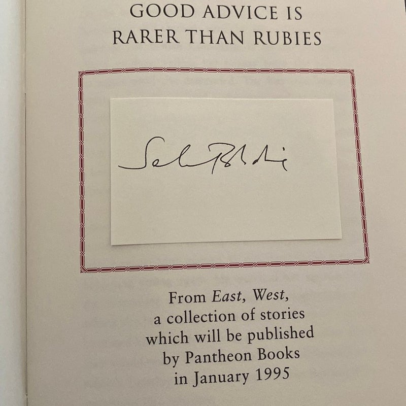 Good Advice is Rarer Than Rubies—Signed 