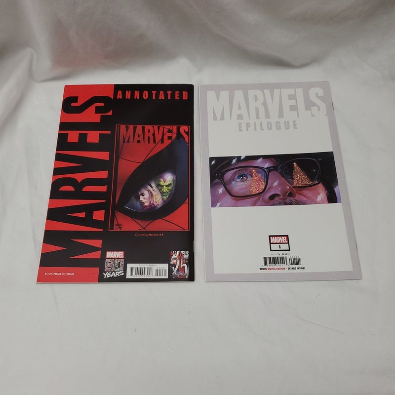 Annotated Marvels graphic novels set 
