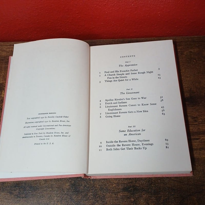 Vintage 1950 Paul Revere and the Minutemen Hardcover Book