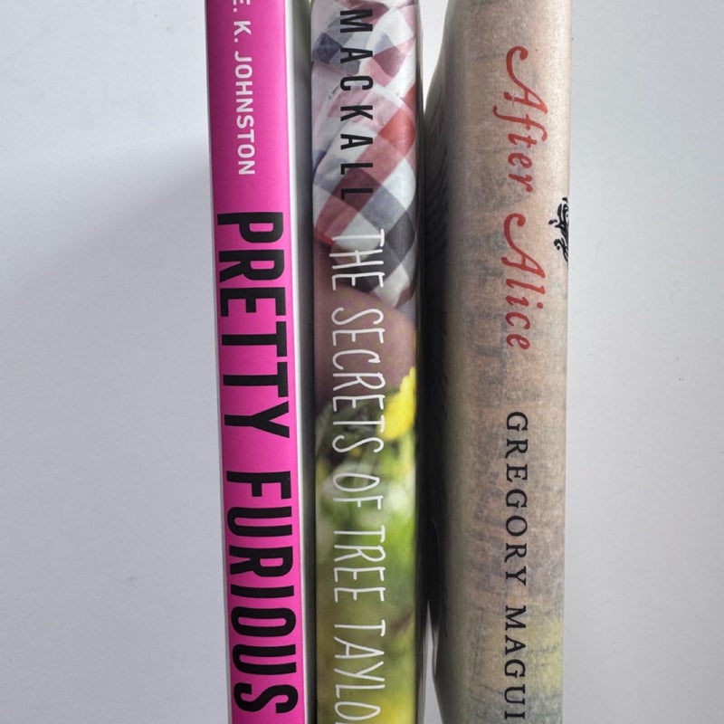 YA book lot of 3: Pretty Furious, After Alice & The Secrets of Tree Taylor