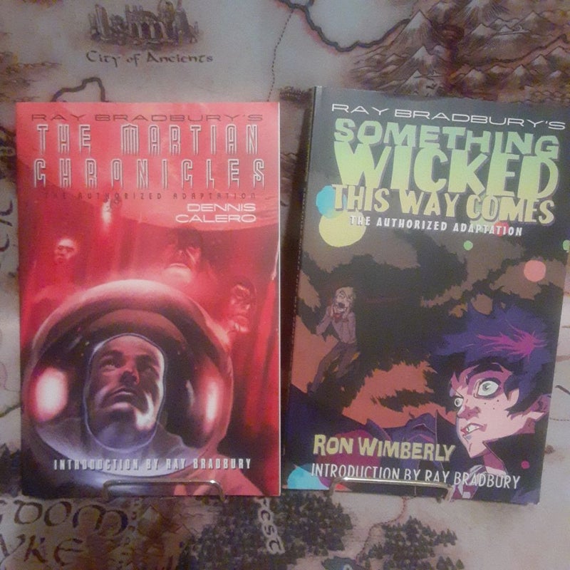 Ray  Bradbury graphic novel lot Martian Chronicles,  Something Wicked This Way Comes