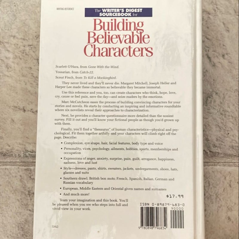 The Writer's Digest Sourcebook for Building Believable Characters