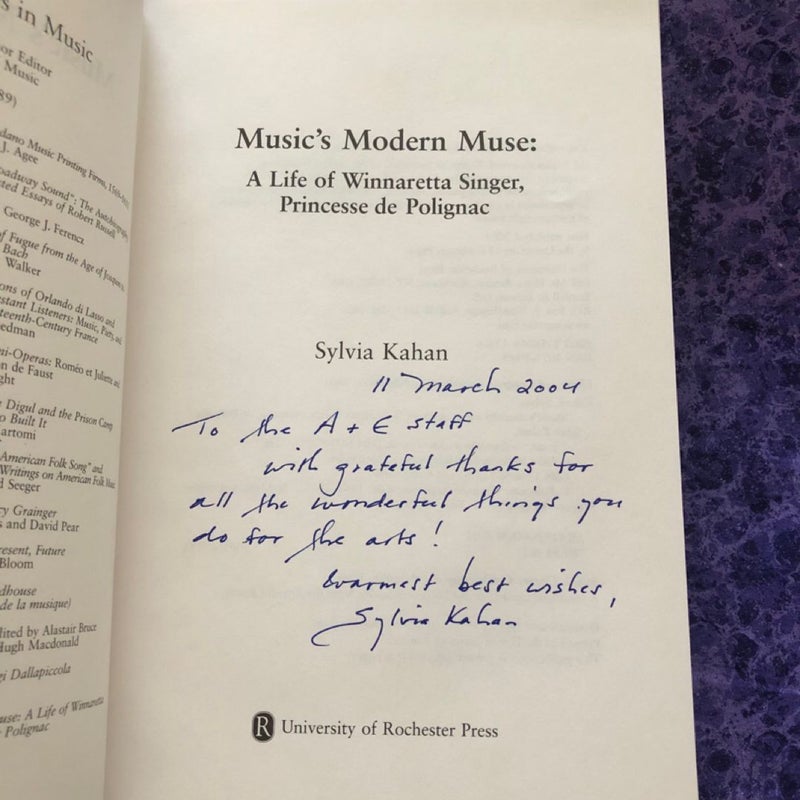 (Signed) Music's Modern Muse: A Life of Winnaretta Singer, Princesse de Polignac