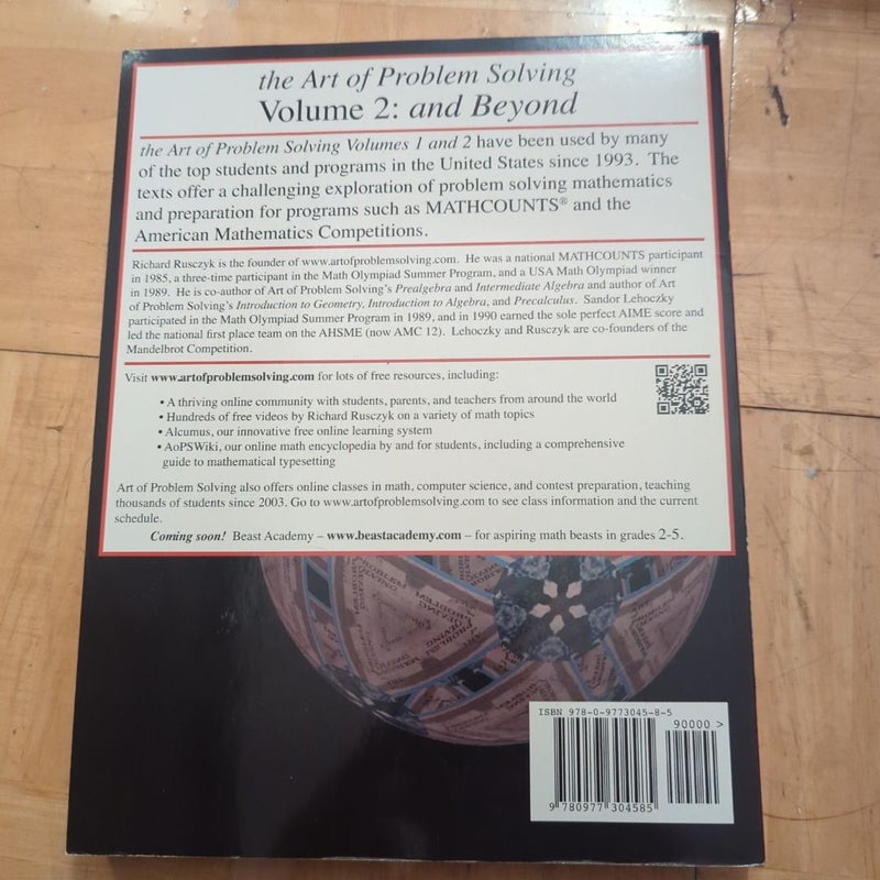 The Art of Problem Solving, Volume 2: and Beyond w/Solutions Manual