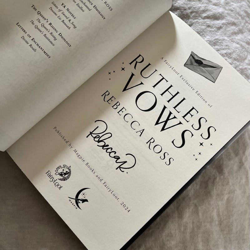 Ruthless Vows Fairyloot Exclusive