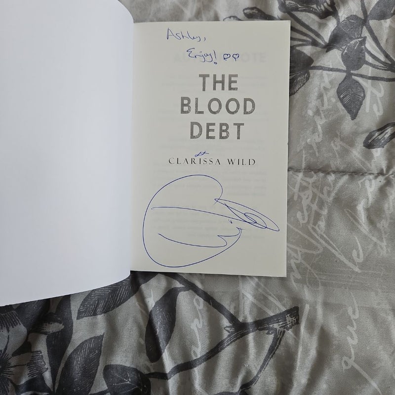 The Blood Debt by Clarissa Wild signed