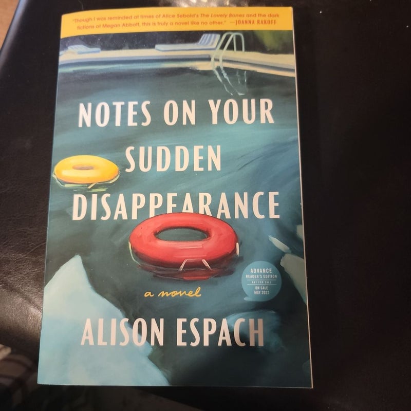 Notes on Your Sudden Disappearance (ARC)