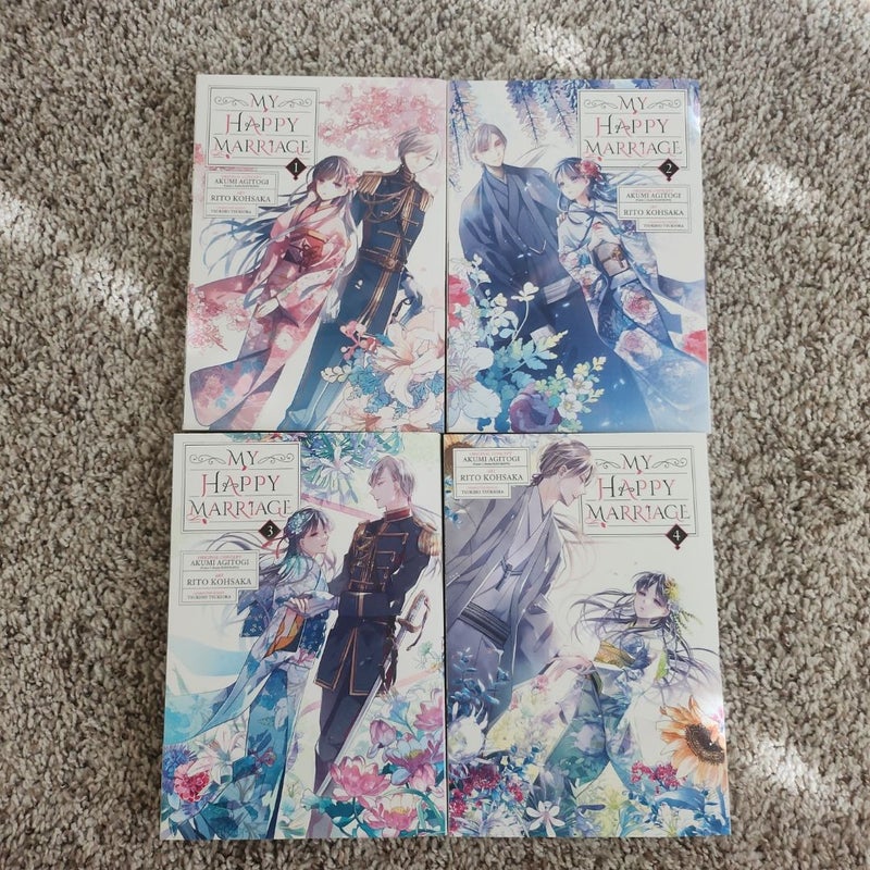 My Happy Marriage (manga) volumes 1-4 