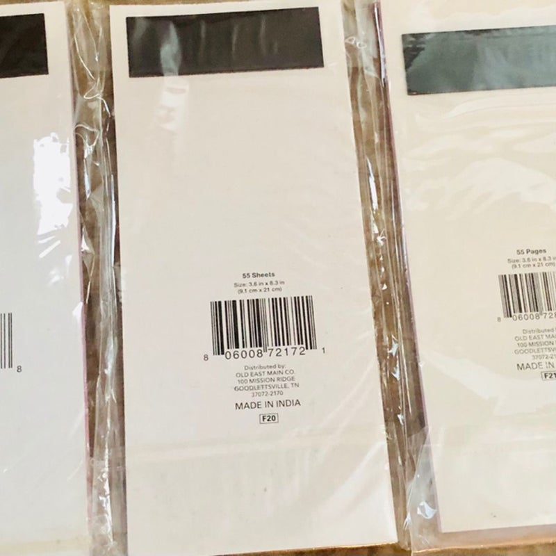 3-Pack Magnetic Organizer Grocery list Fridge Notepads 55 Sheets EACH size: 3.6” x 8.3" Bundle set