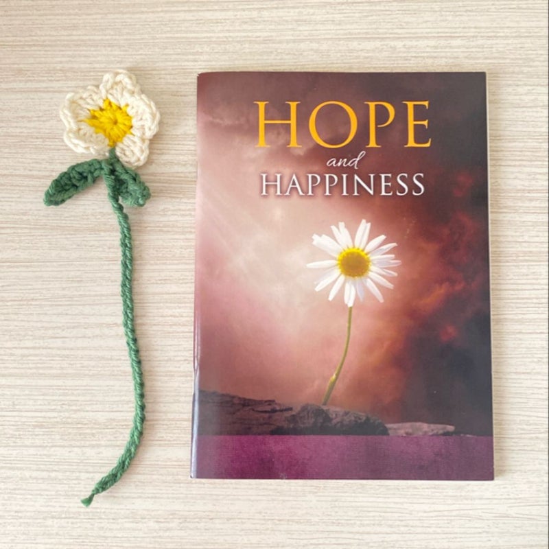 Hope and Happiness, Free Matching Handmade Flower Bookmark Included