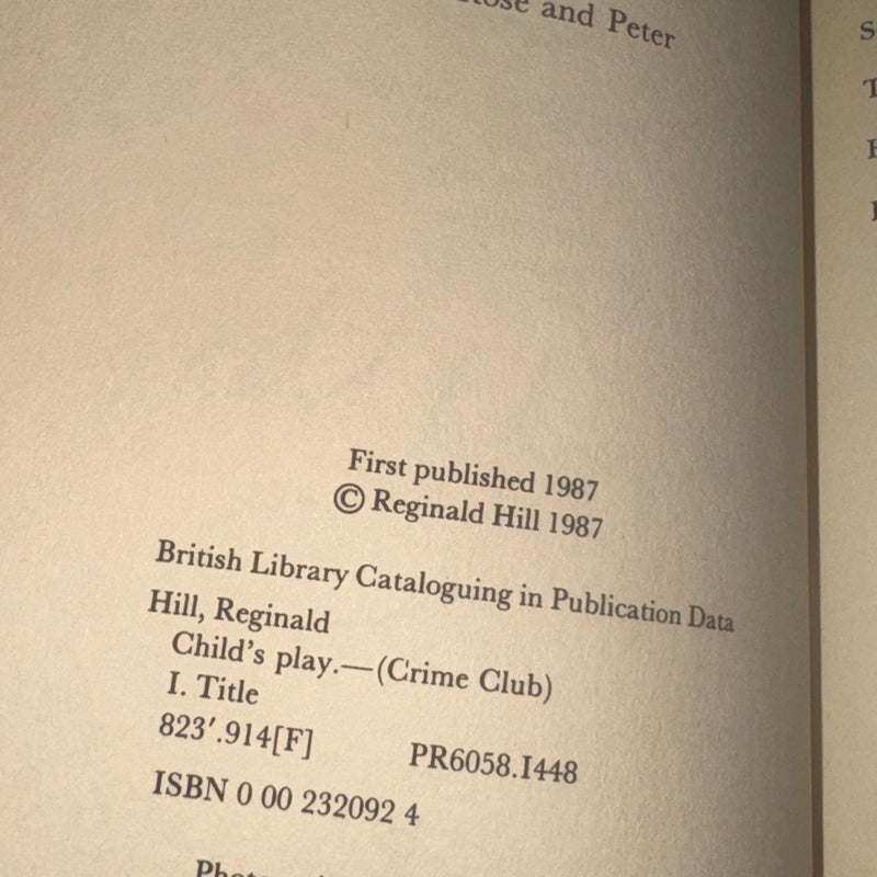 CHILD’S PLAY SIGNED