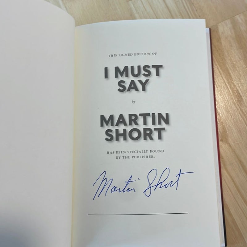 I Must Say SIGNED COPY
