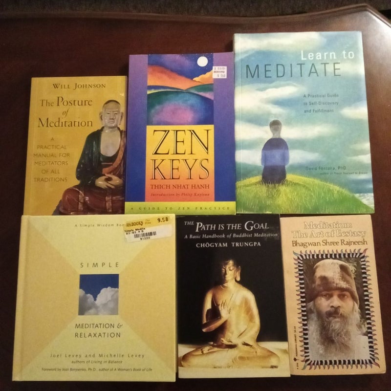 Lot of 6 zen/meditation books