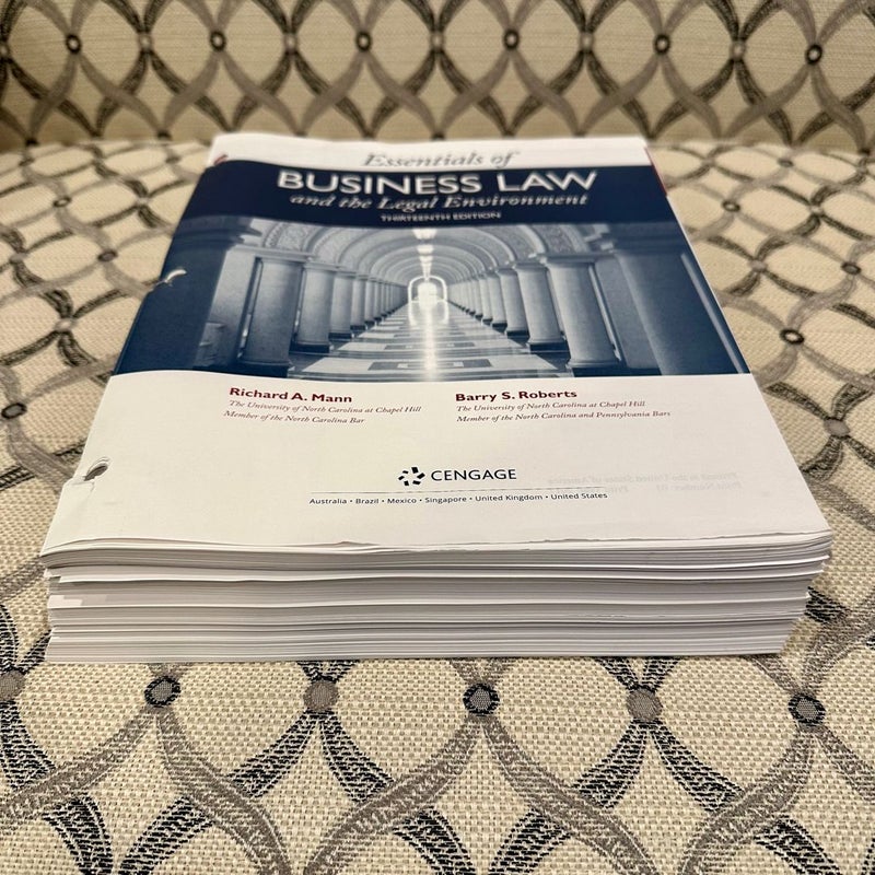 Essentials of Business Law and the Legal Environment