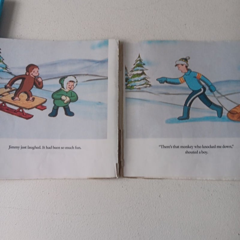 Curious George 3 Book Bundle: Happy Valentines Day, and the Dump Truck, Goes Sledding 