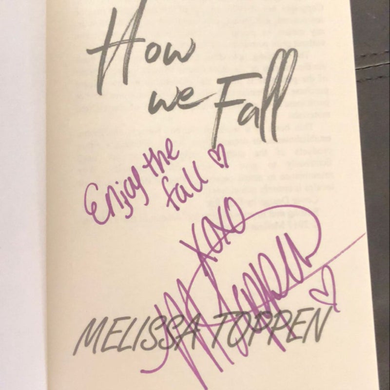 How We Fall (Signed Copy) 