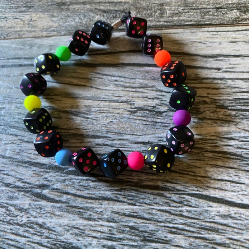 Rainbow Dice Bracelet 