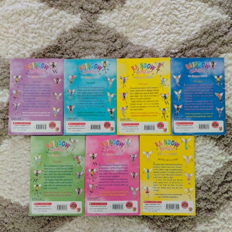 7 Rainbow Magic Books (Sports + Party)