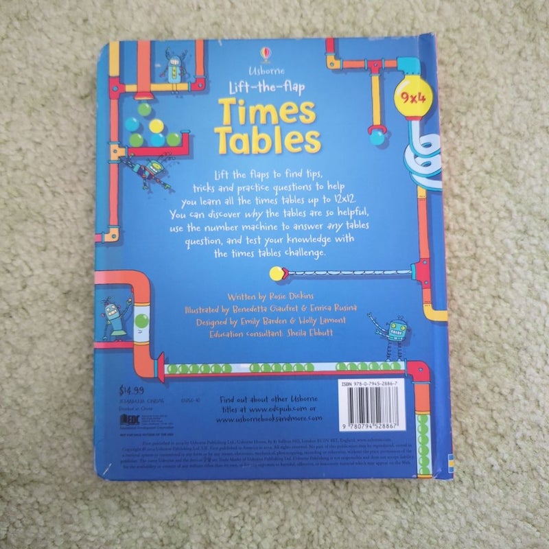 usborne lift the flap times tables 