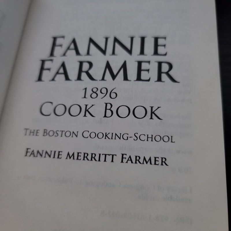 Fannie farmer 1896 cook book.