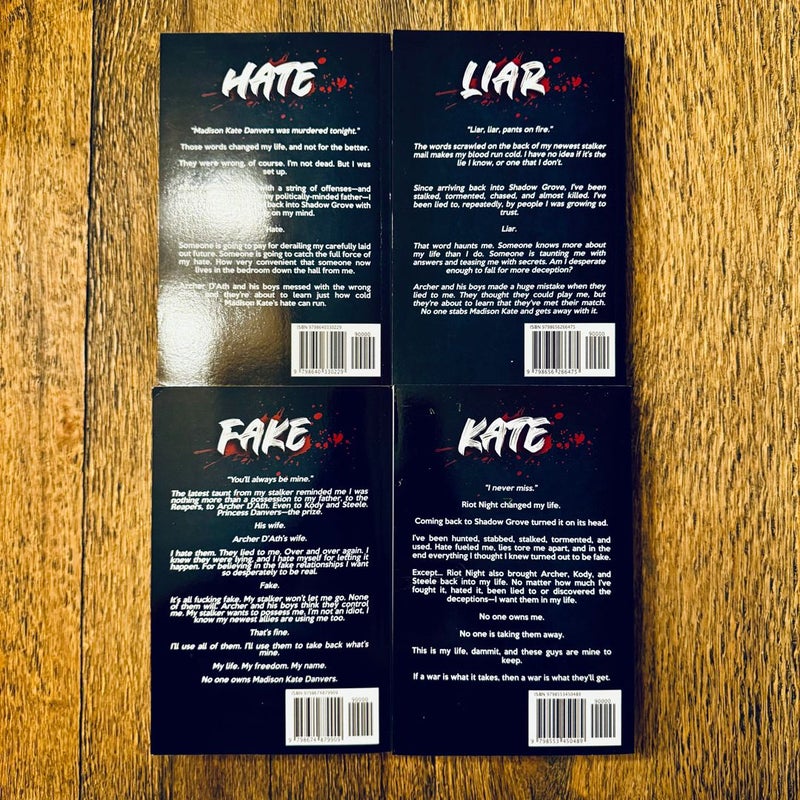 OOP Madison Kate Series (Hate•Liar•Fake•Kate)