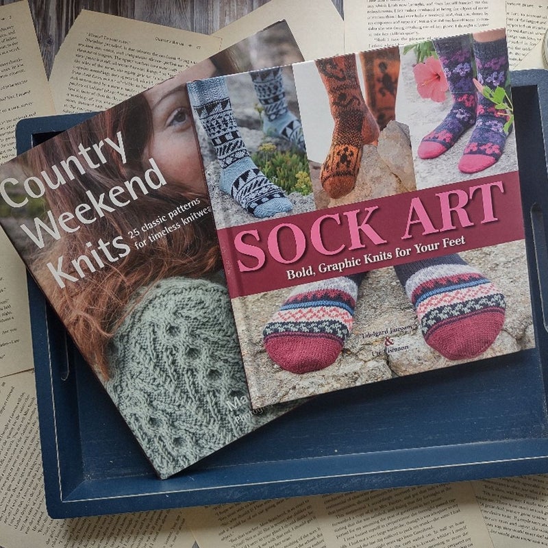 Set of 2 Knitting Books by Misc, Paperback
