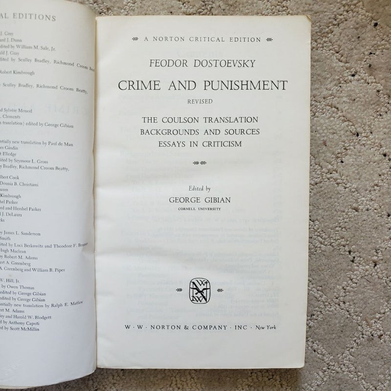 Crime and Punishment (Norton Critical Edition)