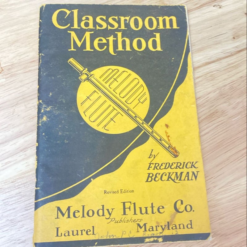 Classroom method melody flute  