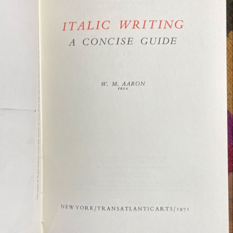 Italic Writing: A Concise Guide (1971)