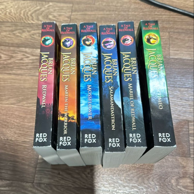 Redwall Series Books 1 - 6 Collection Set