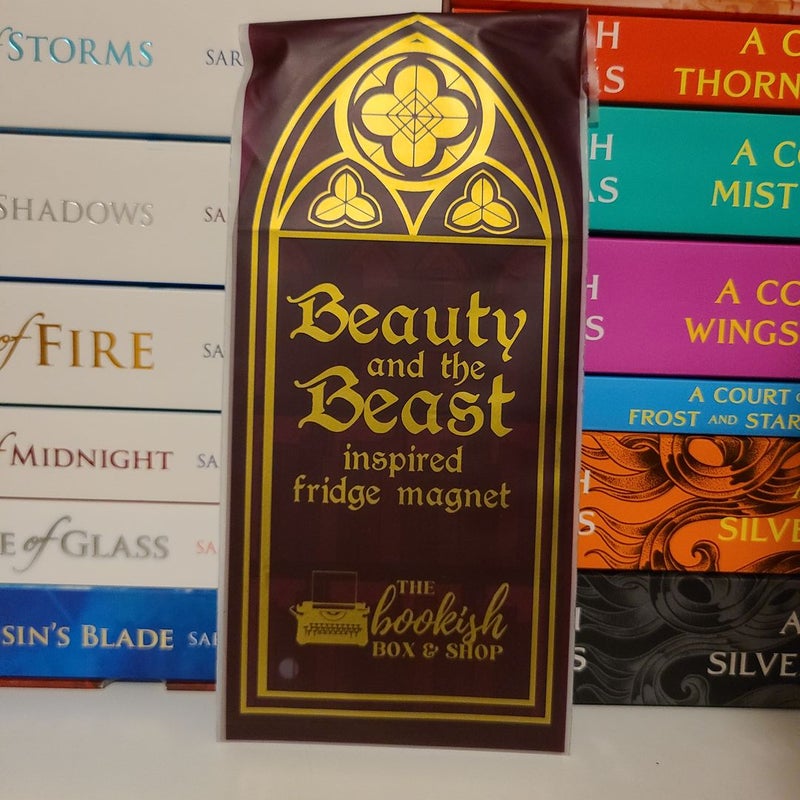 Bookish box magnet inspired by Beauty and the Beast