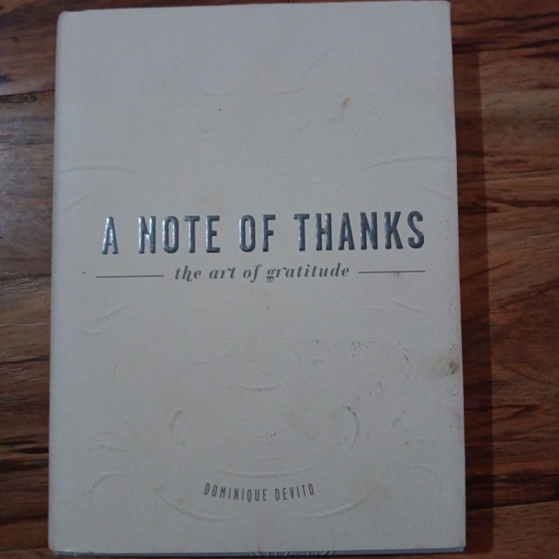 A Note of Thanks